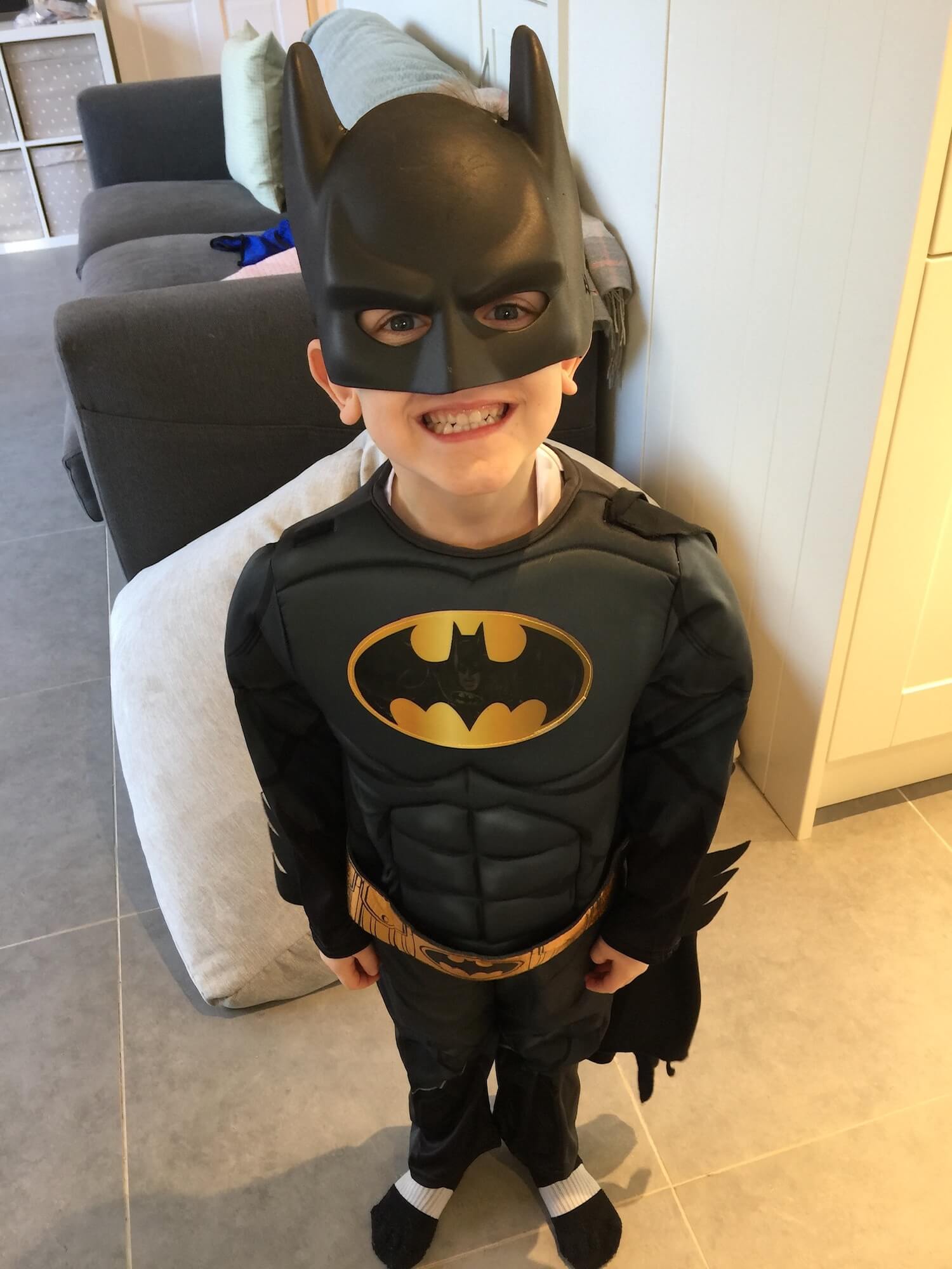 Dylan smiling in his football kit