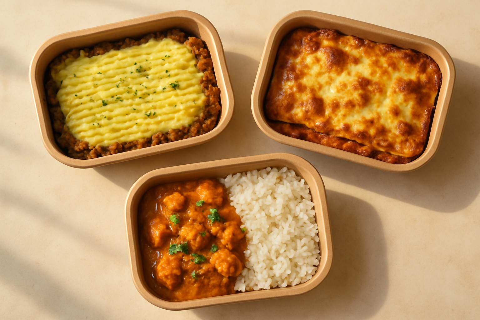 Fresh, colourful meal boxes prepared for a family